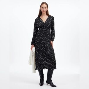 NWT Madewell Ruched Midi Floral Dress Size 8